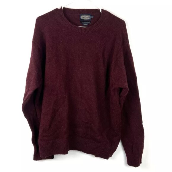 Pendleton Men's Shetland Red Wool Sweater Size XL